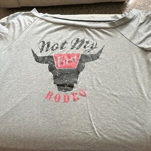 SHEIN Gray 'Not My First Rodeo' Tee